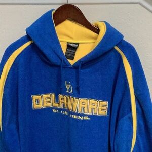 Champion Blue and Yellow Delaware Hoodie